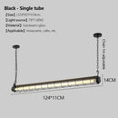 Retro Linear Glass Pendant Light In Polished Chrome