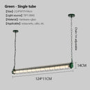 Retro Linear Glass Pendant Light In Polished Chrome