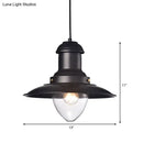 GobekUsa Retro Loft Saucer Ceiling Pendant Light in Black/White for Coffee Shop