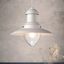 GobekUsa Retro Loft Saucer Ceiling Pendant Light in Black/White for Coffee Shop