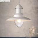 GobekUsa Retro Loft Saucer Ceiling Pendant Light in Black/White for Coffee Shop