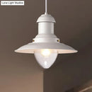 GobekUsa Retro Loft Saucer Ceiling Pendant Light in Black/White for Coffee Shop