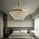 GobekUsa Crystal Bead Ceiling Pendant Lights - Retro Luxury Gold Home Decor Lighting