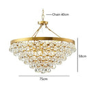 GobekUsa Crystal Bead Ceiling Pendant Lights - Retro Luxury Gold Home Decor Lighting