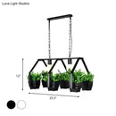 GobekUsa Retro Metal Island Ceiling Light with Black/White 2 Lights - Perfect for Restaurants