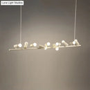 GobekUsa Retro Metal Island Lamp - Black Hanging Light with Bare Bulb Design, 6/10 Heads for Dining Room in White/Black