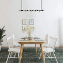 GobekUsa Retro Metal Island Lamp - Black Hanging Light with Bare Bulb Design, 6/10 Heads for Dining Room in White/Black