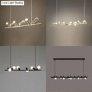GobekUsa Retro Metal Island Lamp - Black Hanging Light with Bare Bulb Design, 6/10 Heads for Dining Room in White/Black