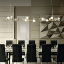 GobekUsa Retro Metal Island Lamp - Black Hanging Light with Bare Bulb Design, 6/10 Heads for Dining Room in White/Black