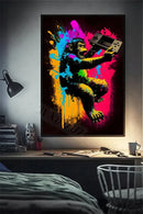 GobekUsa Retro Monkey Gaming Room Wall Art Poster