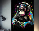 GobekUsa Retro Monkey Gaming Room Wall Art Poster