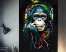GobekUsa Retro Monkey Gaming Room Wall Art Poster