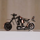 Retro motorcycle model metal figurine – living room decor trio by Decorbites