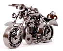 Retro motorcycle model metal figurine – living room decor trio by Decorbites
