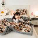 GobekUsa Cotton Floral Double Quilt | Retro Soothe Doudou Bedding Blanket