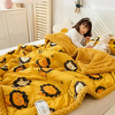 GobekUsa Cotton Floral Double Quilt | Retro Soothe Doudou Bedding Blanket