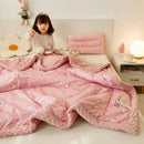 GobekUsa Cotton Floral Double Quilt | Retro Soothe Doudou Bedding Blanket
