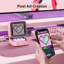GobekUsa Ditoo Pixel Art Game Bluetooth Speaker: 16X16 LED Display Board (Pink)