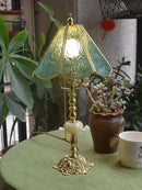 GobekUsa Brass Desk Lamp - French Retro Minimalist Light Luxury Bedroom Nostalgia