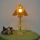 GobekUsa Brass Desk Lamp - French Retro Minimalist Light Luxury Bedroom Nostalgia