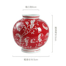 GobekUsa Blue White Porcelain Vase Chinese Retro Home Decor Flower Vase