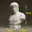 Retro plaster sculpture white marble bust living room figurine by Decorbites