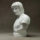 Retro plaster sculpture white marble bust living room figurine by Decorbites