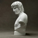 Retro plaster sculpture white marble bust living room figurine by Decorbites
