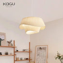 GobekUsa Cream Fabric Chandelier: Retro Nordic Attic Light for Bedroom, Living Room, Dining Room
