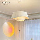 GobekUsa Cream Fabric Chandelier: Retro Nordic Attic Light for Bedroom, Living Room, Dining Room