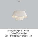 GobekUsa Cream Fabric Chandelier: Retro Nordic Attic Light for Bedroom, Living Room, Dining Room
