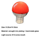 GobekUsa Glass Table Lamp Homestay Retro Decoration Bedside Living Room Children's Bedroom