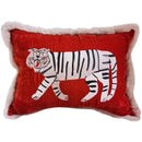 GobekUsa Furry Tiger Embroidery Velvet Cushion Cover 40x55cm: Retro Charm Luxury Home Decor