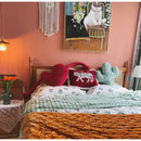 GobekUsa Furry Tiger Embroidery Velvet Cushion Cover 40x55cm: Retro Charm Luxury Home Decor