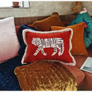 GobekUsa Furry Tiger Embroidery Velvet Cushion Cover 40x55cm: Retro Charm Luxury Home Decor