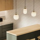 GobekUsa Glass Pendant Lights LED E27 Retro Luxury Hanging Fixtures for Dining Room