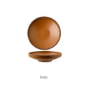 GobekUsa Ceramic Round Plate Set - Retro Style High Footed Soup and Salad Bowls