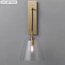 GobekUsa Retro Style Brass Wall Sconce with Clear Glass Shade