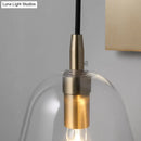 GobekUsa Retro Style Brass Wall Sconce with Clear Glass Shade