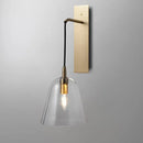 GobekUsa Retro Style Brass Wall Sconce with Clear Glass Shade