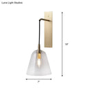 GobekUsa Retro Style Brass Wall Sconce with Clear Glass Shade