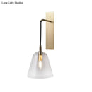 GobekUsa Retro Style Brass Wall Sconce with Clear Glass Shade