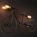 GobekUsa Retro Style Iron Piping Bicycle Hanging Lamp - 3 Bulbs Ceiling Light - Black