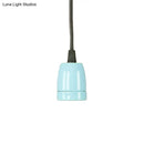 GobekUsa Retro Style Mini Hanging Pendant Light - Adjustable Cord, Black/Red Ceramic Ceiling Fixture