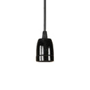GobekUsa Retro Style Mini Hanging Pendant Light - Adjustable Cord, Black/Red Ceramic Ceiling Fixture