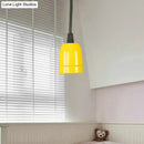 GobekUsa Retro Style Mini Hanging Pendant Light - Adjustable Cord, Black/Red Ceramic Ceiling Fixture