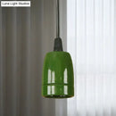 GobekUsa Retro Style Mini Hanging Pendant Light - Adjustable Cord, Black/Red Ceramic Ceiling Fixture