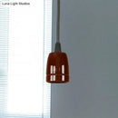 GobekUsa Retro Style Mini Hanging Pendant Light - Adjustable Cord, Black/Red Ceramic Ceiling Fixture