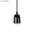 GobekUsa Retro Style Mini Hanging Pendant Light - Adjustable Cord, Black/Red Ceramic Ceiling Fixture