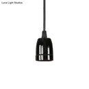 GobekUsa Retro Style Mini Hanging Pendant Light - Adjustable Cord, Black/Red Ceramic Ceiling Fixture